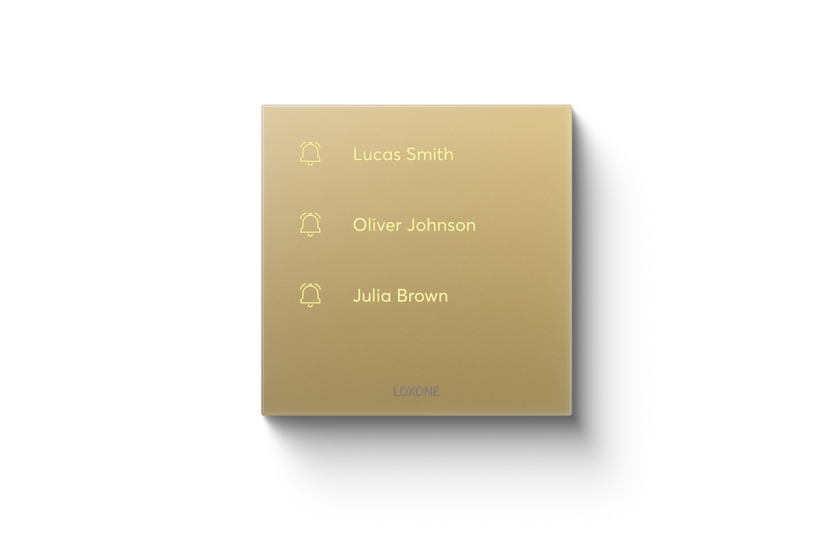 Loxone Touch Pure Flex Tree Gold, Touchpunkte im Detail