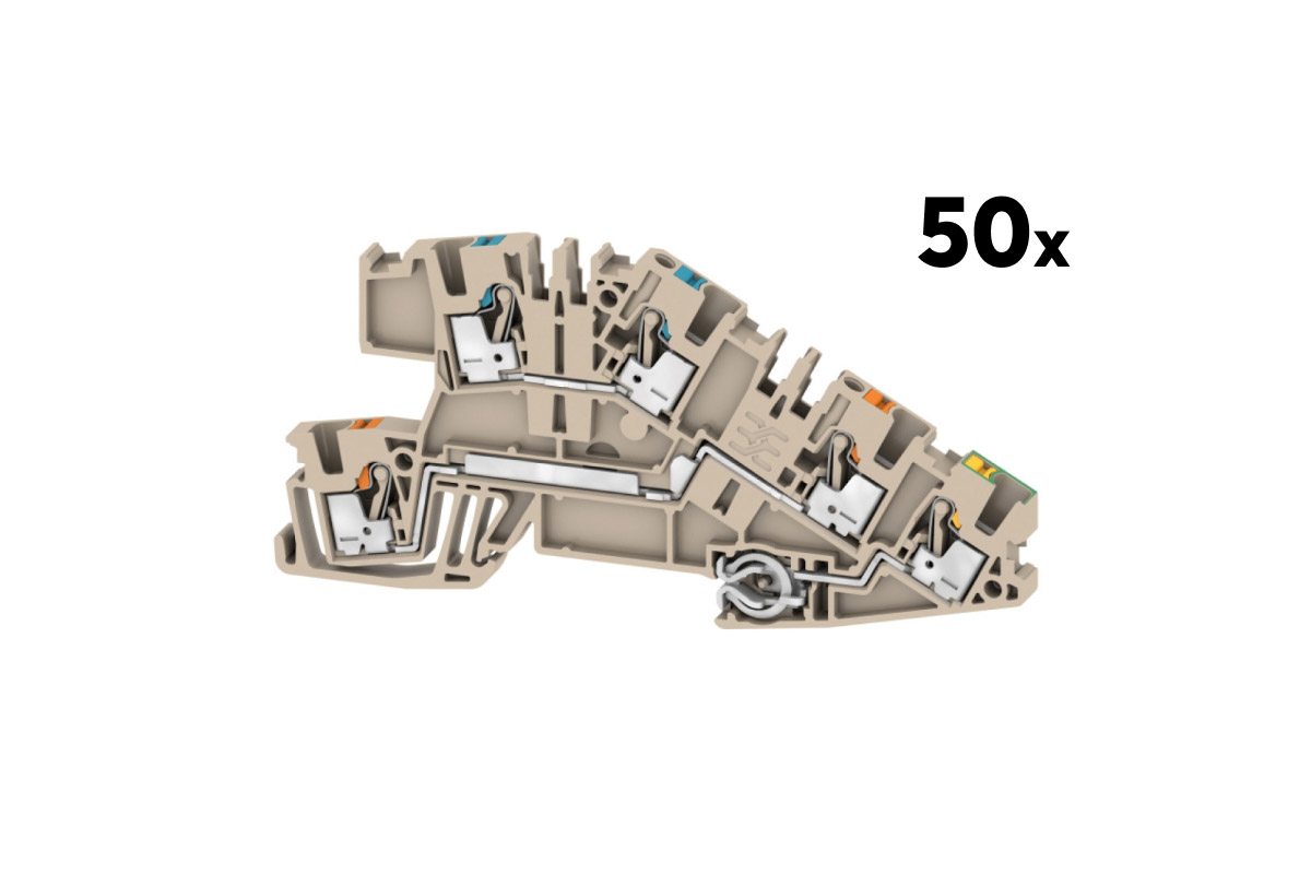 Loxone Weidmüller Installations-Reihenklemme AITB 2.5 (50 Stk.)