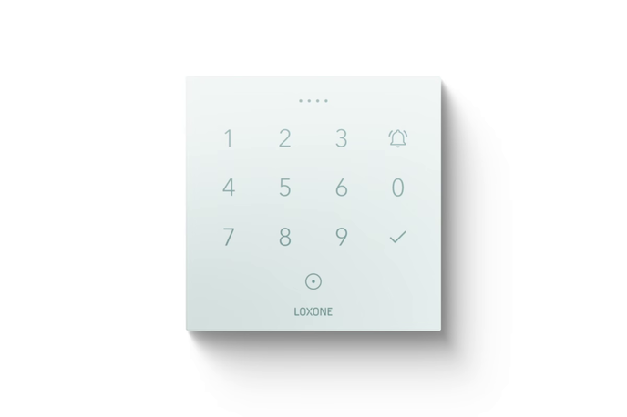 Loxone Intercom Samtweiß, Klingeltaste im Detail